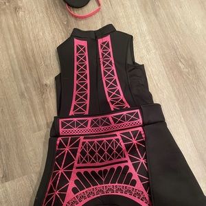 Chasing Fireflies Eiffel Tower Costume with headband and Pink Poodle Bag